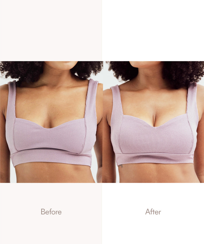 Double Up Demi Push Up Pads, before and after
