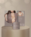 Product display featuring a Game Changer Lift & Shape Bra in black, with packaging that includes 'The Game Changer' and 'No-Show Nipple Covers' with branding visible.